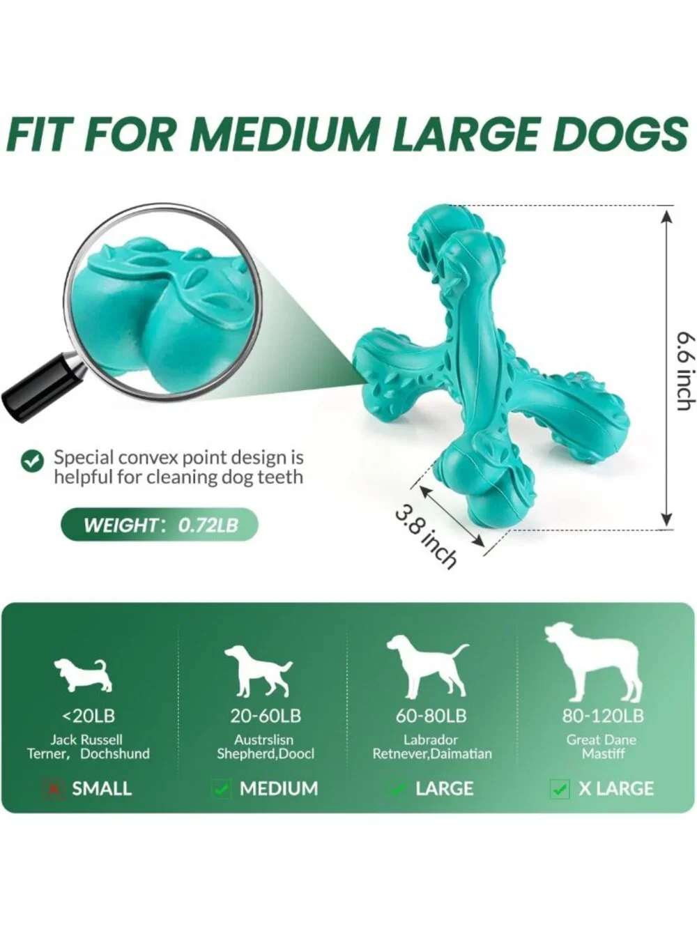 Durable Indestructible Dog Chew Toys for Aggressive Chewers - Large Breed Blue